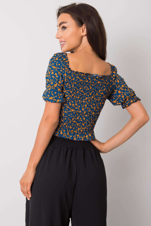 Modrá halenka s volány Laria RUE PARIS