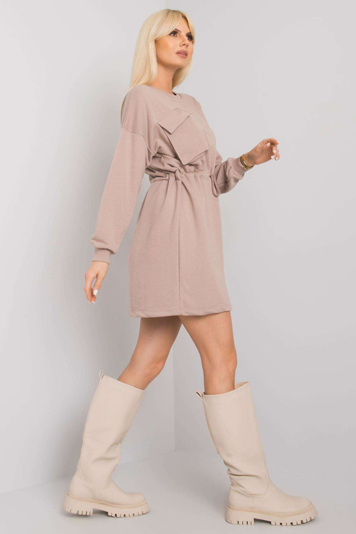 Tmavě béžové oversize šaty Kelbi RUE...