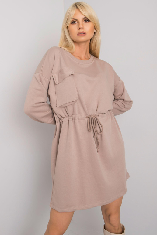 Tmavě béžové oversize šaty Kelbi RUE...