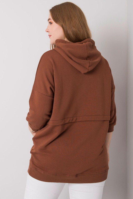 Tmavě hnědá mikina nadměrné velikosti...