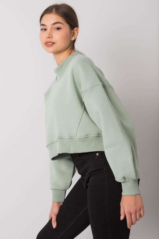 Pistáciová mikina bez kapuce Thilde