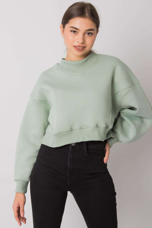 Pistáciová mikina bez kapuce Thilde