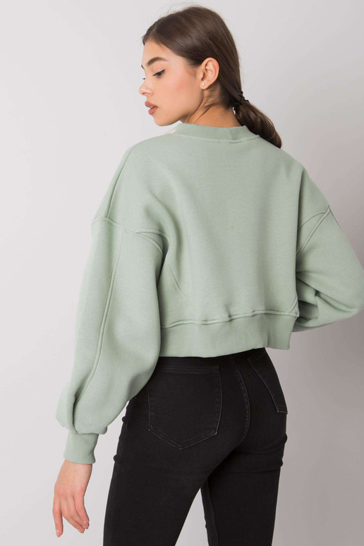 Pistáciová mikina bez kapuce Thilde