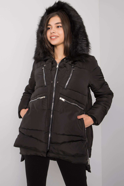 Černá prošívaná zimní bunda Estherville