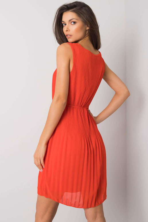 Červené plisované šaty Rayna