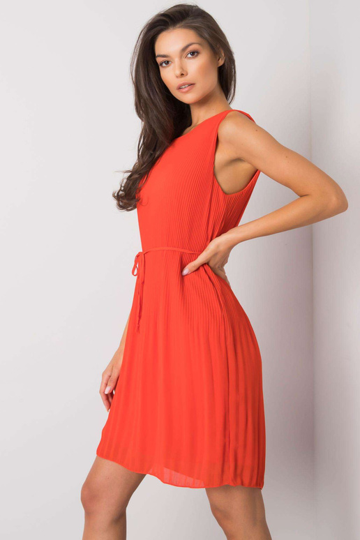 Červené plisované šaty Rayna