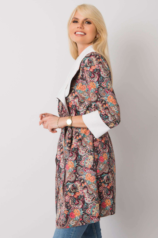 Dámský černý vzorovaný kabát Aggie