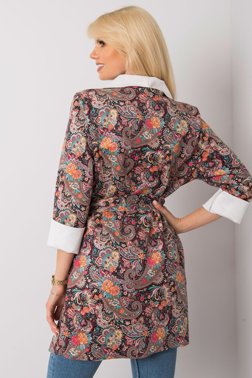 Dámský černý vzorovaný kabát Aggie