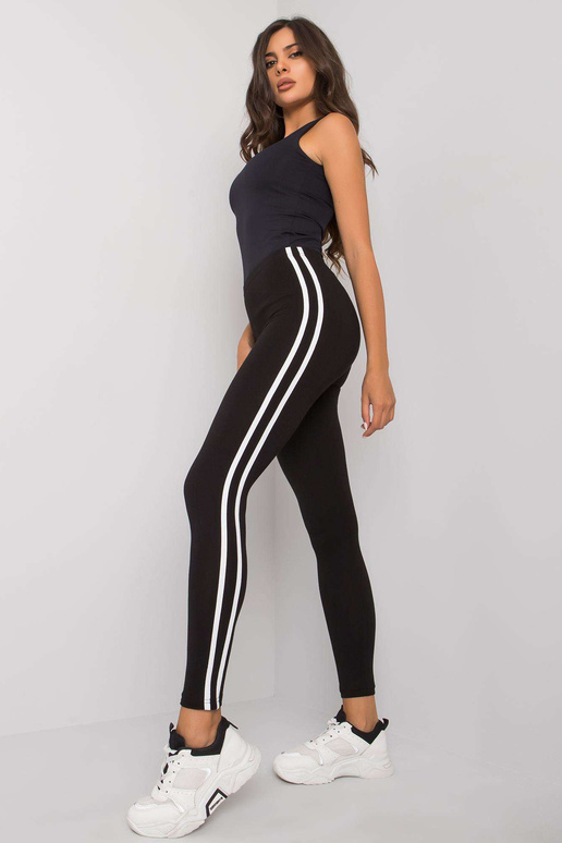 Černé legíny s pruhy Lavrence