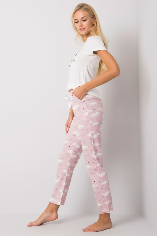 Dvoudílné pyžamo s bílým potiskem