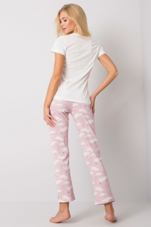 Dvoudílné pyžamo s bílým potiskem