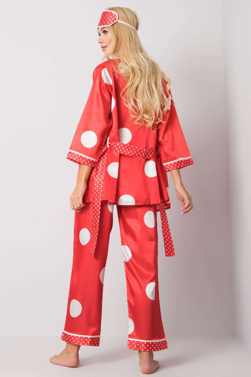 Červená noční sada s hráškem 2