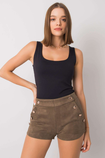 Khaki Button Shorts Jaylah... 2