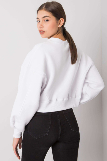 Bílá mikina Thilde s kapucí