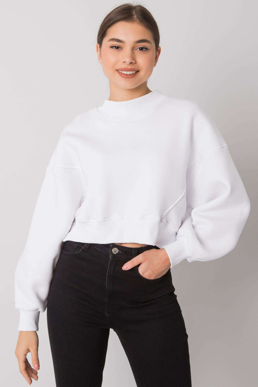 Bílá mikina Thilde s kapucí