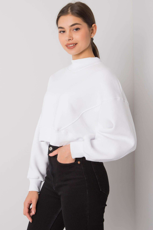 Bílá mikina Thilde s kapucí