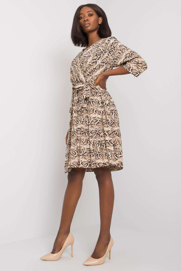 Béžové a černé šaty s... 2