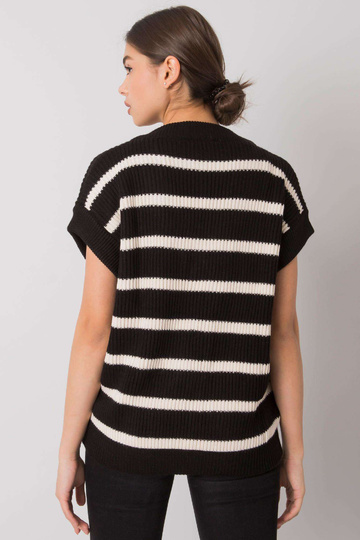 Černo-krémová pletená vesta... 2