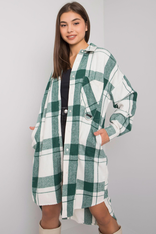 Dámská zelená dlouhá košile Tiannah