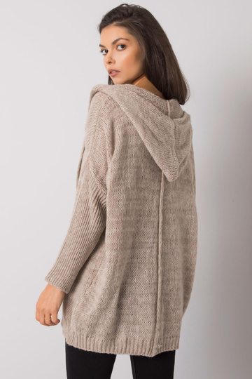 Béžový kardigan s kapucí...