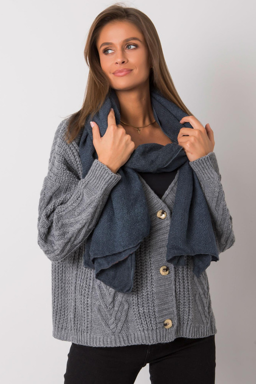 Tmavě modrý pletený šátek