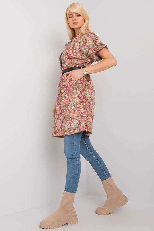 Vínový kabát s krátkým rukávem Sonja