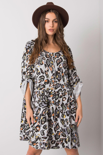 Světle šedé viskózové šaty...