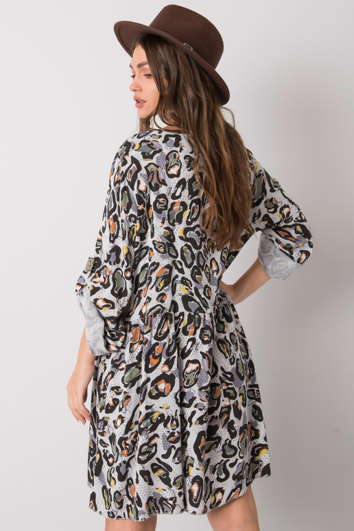 Světle šedé viskózové šaty Earlene