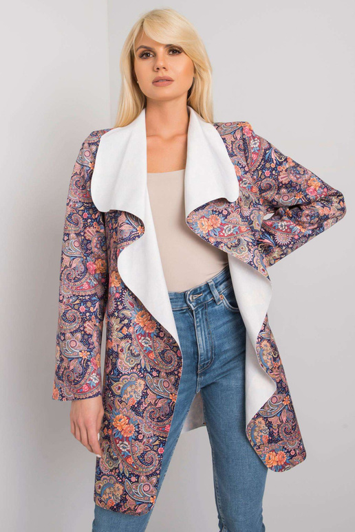 Dámský kabát Aggie s fialovým vzorem Dámský kabát Aggie s fialovým vzorem