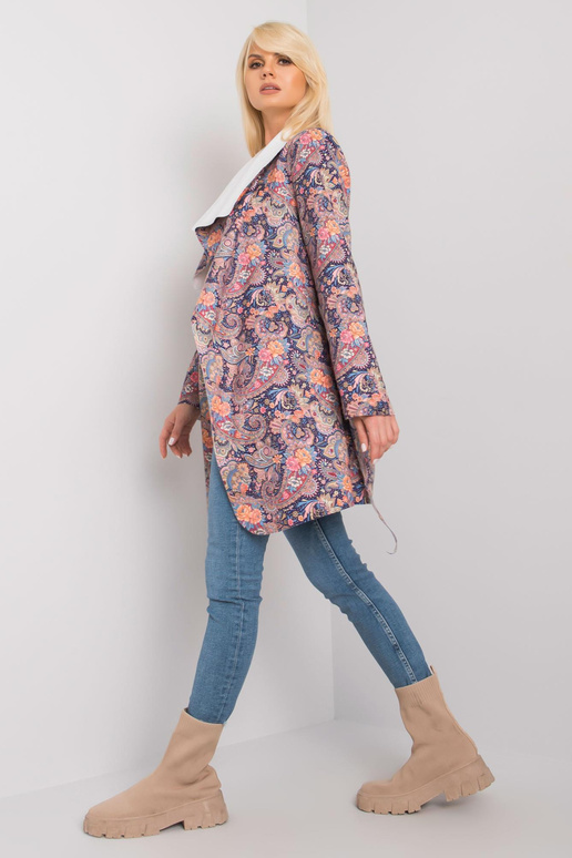 Dámský kabát Aggie s fialovým vzorem Dámský kabát Aggie s fialovým vzorem