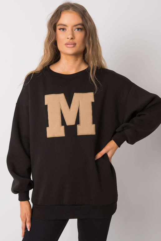 Černá bavlněná mikina Armelle