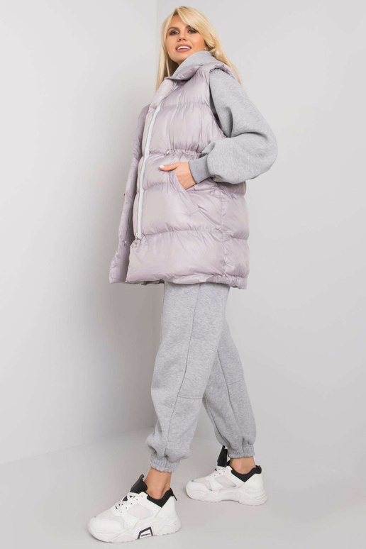 Šedá melanžová třídílná souprava s...