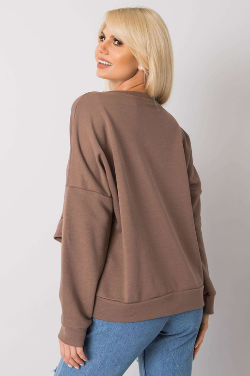 Hnědá volánová mikina Frose RUE PARIS