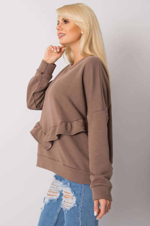 Hnědá volánová mikina Frose RUE PARIS