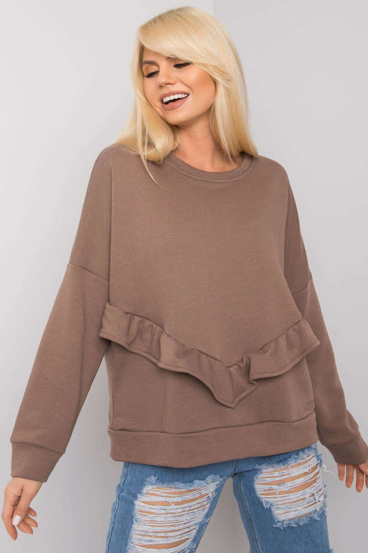 Hnědá volánová mikina Frose RUE PARIS