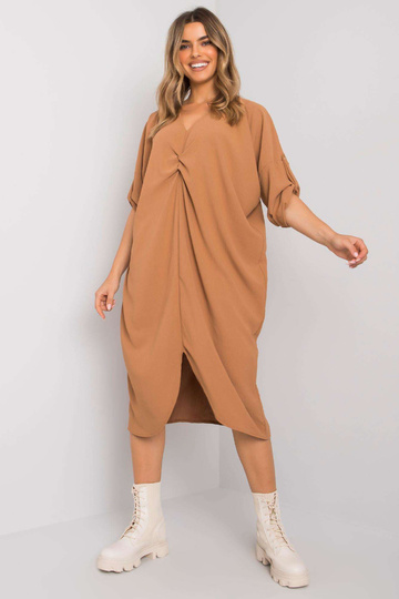Volné šaty Dorsey Camel