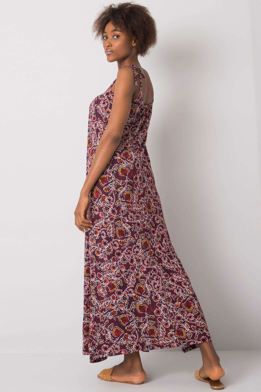Vínové dlouhé šaty Jenya
