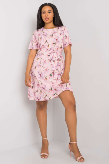 Růžové vzorované šaty velké...