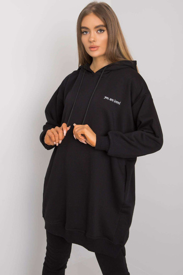 Černá mikina s kapsami Indira