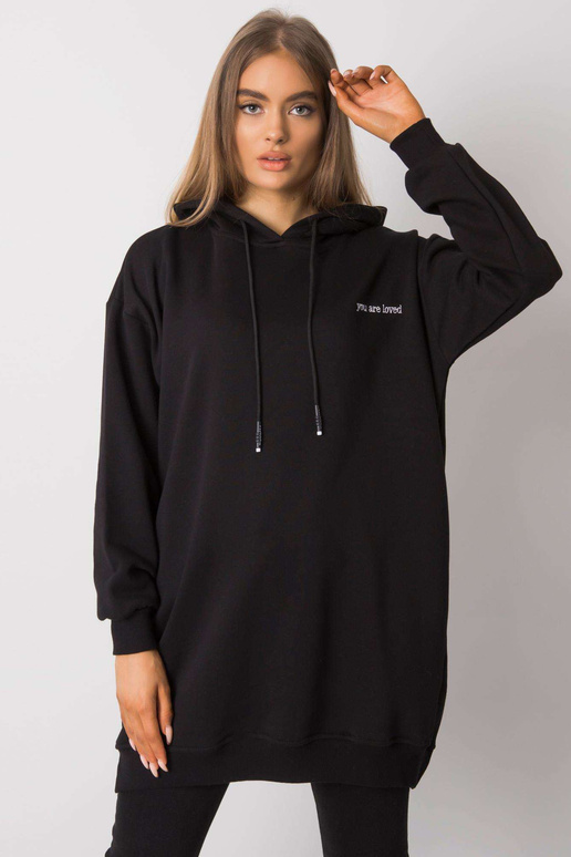 Černá mikina s kapsami Indira