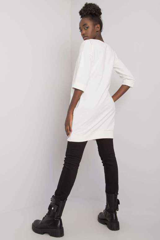 Ecru mikina s kapsami Iveta