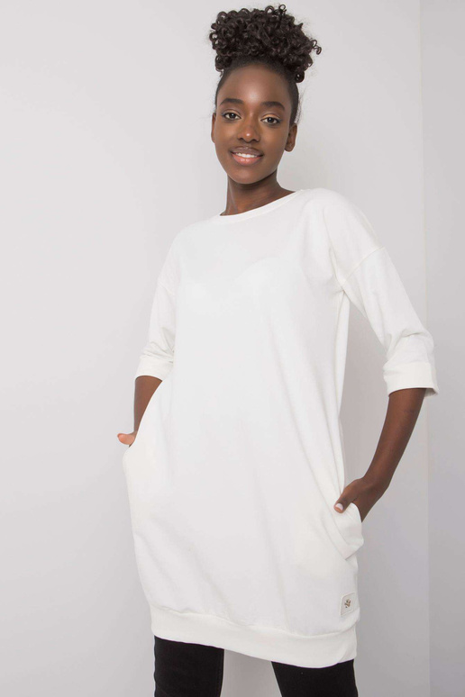 Ecru mikina s kapsami Iveta