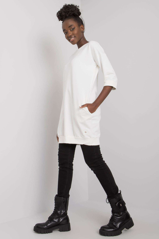 Ecru mikina s kapsami Iveta