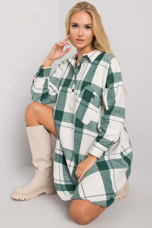 Zelené kostkované šaty Maelia