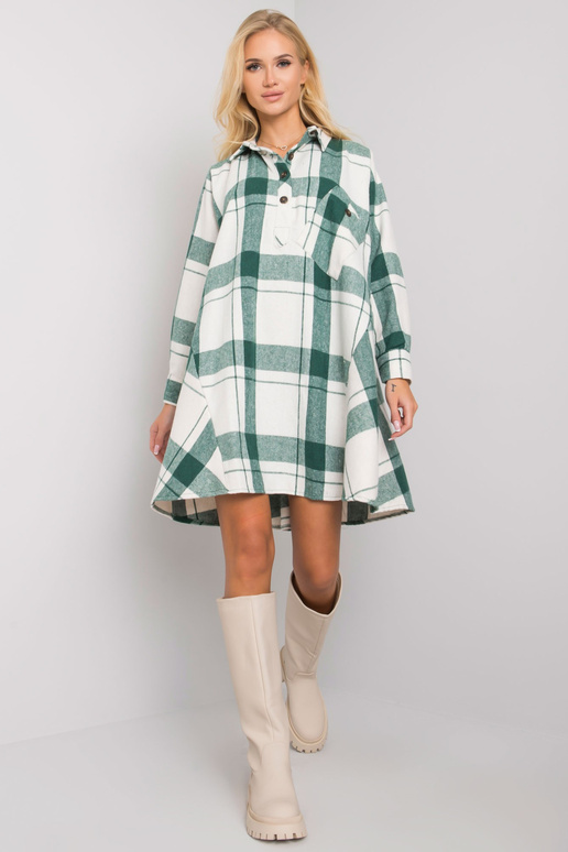 Zelené kostkované šaty Maelia