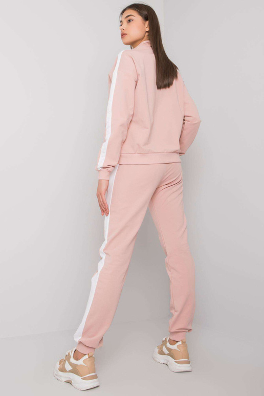 Špinavě růžový dámský set s pruhy Aliana