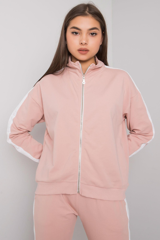 Špinavě růžový dámský set s pruhy Aliana