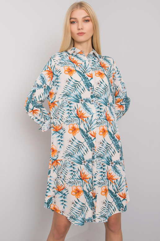 Světle béžové vzorované šaty Dover...