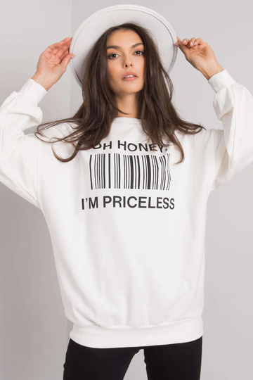 Ecru mikina s potiskem Basile