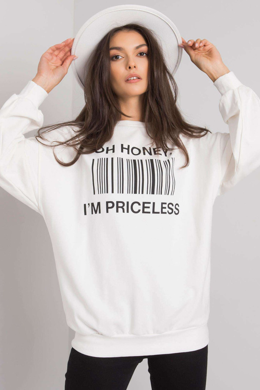 Ecru mikina s potiskem Basile